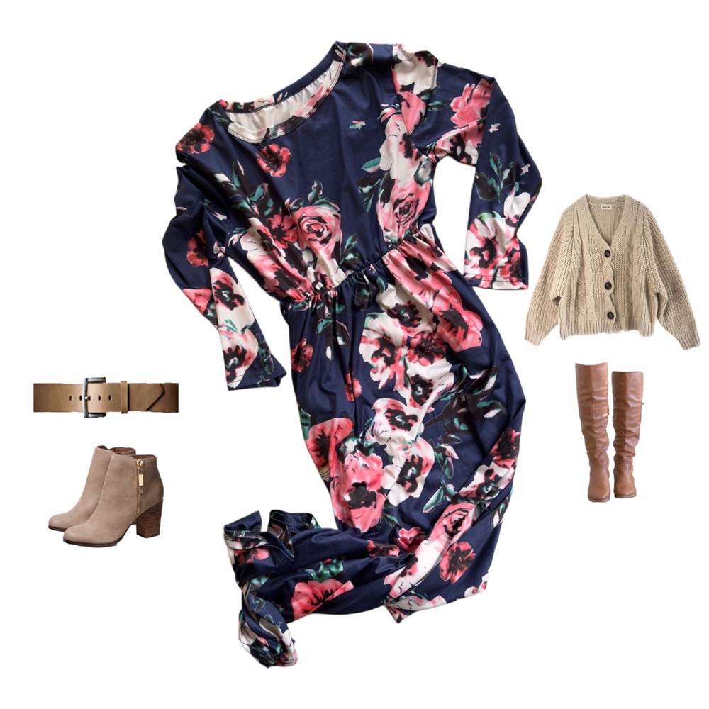 Long Sleeve Floral Maxi Dress